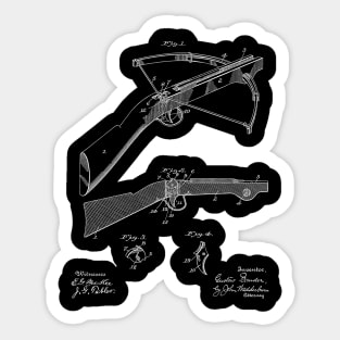 Crossbow Vintage Patent Hand Drawing Sticker